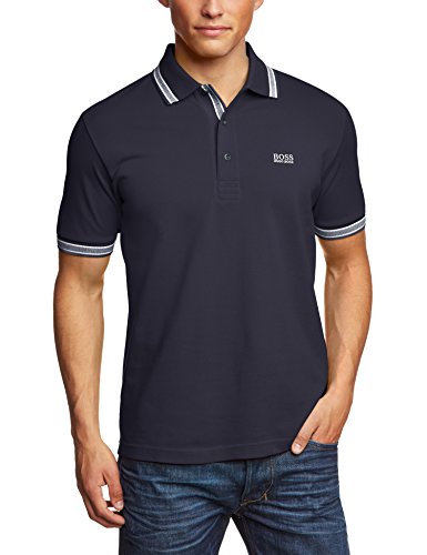 BOSS Green Herren Poloshirt Paddy, Einfarbig, Gr. X-Large, Blau (Navy 414)