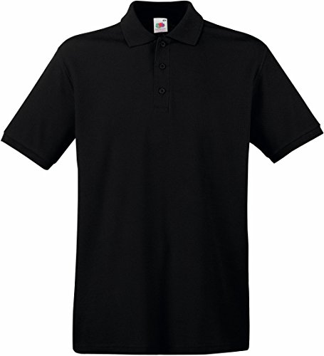 Premium Polo von Fruit of the Loom Schwarz M