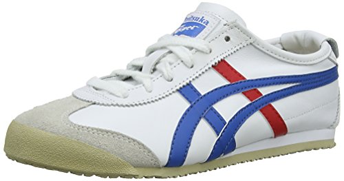 Onistuka Tiger Mexico 66 Unisex-Erwachsene Sneakers, Weiß (WHITE/BLUE 0146), 43.5 EU