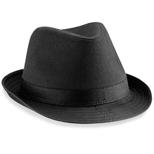 Beechfield Fedora Hut, verschiedene Farben Small / Medium,Schwarz