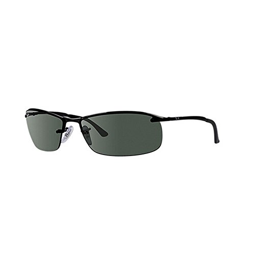 Ray Ban Unisex Sonnenbrille Top Bar, Gr. Large (Herstellergröße: 63), Schwarz (Gestell: schwarz, Gläserfarbe: grün klassisch 006/71)