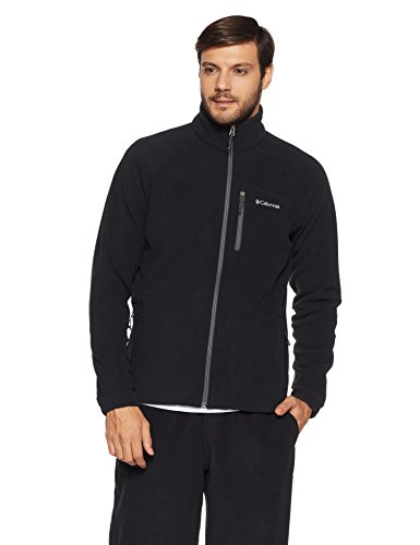 Columbia Herren Fleecejacke, mit durchgehendem Reißverschluss, Fast Trek II Full Zip Fleece, Microfleece Polyester, schwarz, Gr. L, AM3039