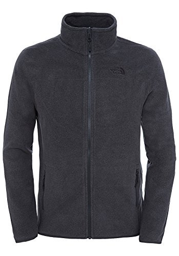 The North Face Herren Fleecejacke M 100 Glacier, grau-tnfdarkgreyhthr, 46 (Herstellergröße: Medium)