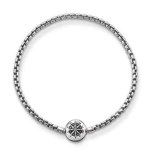 Thomas Sabo Damen Herren-Armband Karma Beads 925 Sterling Silber geschwärzt Länge 20 cm KA0002-001-12-L21