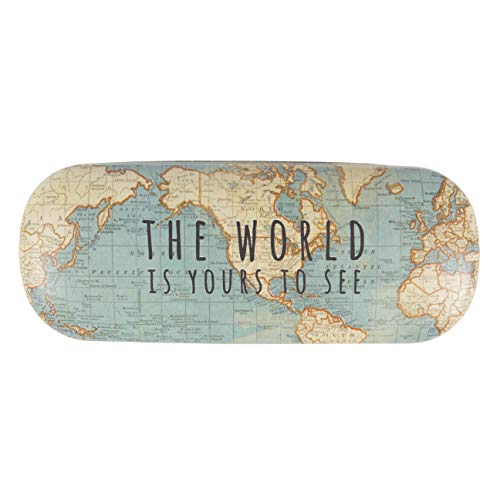 Vintage Map The World Is Yours Hard Glasses Case