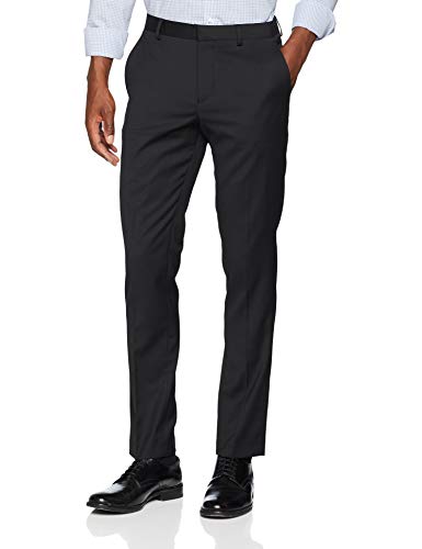 SELECTED HOMME Herren Anzughose SLHSLIM-MYLOBILL Black TRS B NOOS, Schwarz, W34(Herstellergröße: 98)