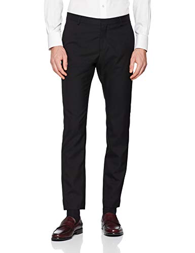 SELECTED HOMME Herren Anzughose SLHSLIM-MYLOHIGH Black TRS B NOOS, Schwarz, W36(Herstellergröße: 52)