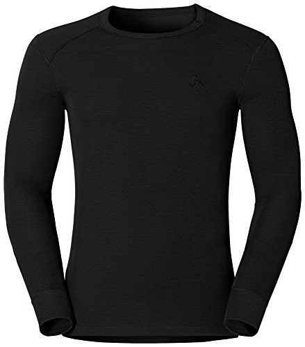 Odlo Herren Langarm Unterhemd Crew Neck Warm, black, L, 152022