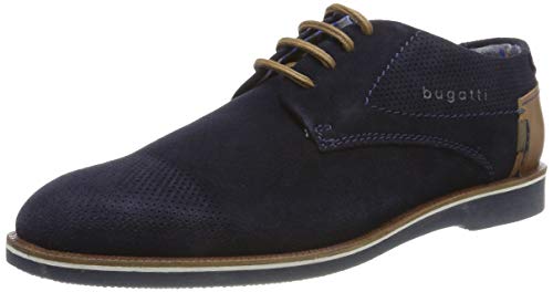 bugatti Herren 312647021400 Derbys Blau (Dark Blue 4100) 42 EU