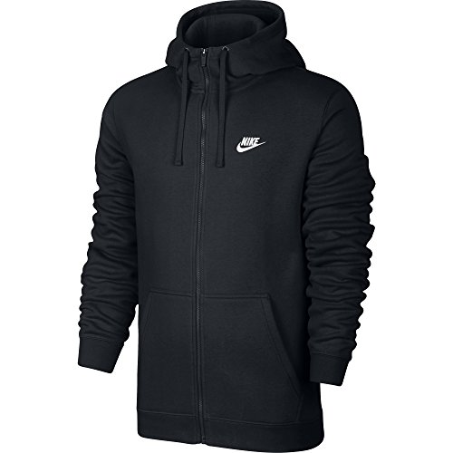 Nike Herren M Nsw Club Hoodie Fz Bb, Schwarz (Schwarz/Weiß), M