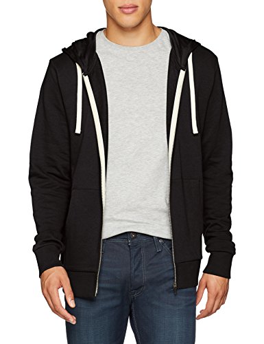 JACK & JONES Herren Sweatjacke Jjeholmen Sweat Zip Hood Noos Schwarz (Black Fit:reg Fit) M