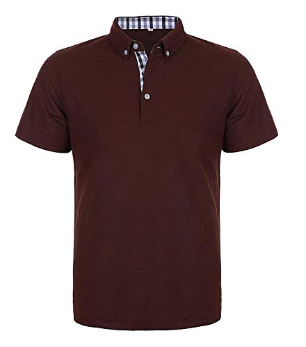 Wixens Herren Poloshirt Kurzarm Einfarbig Basic Polohemd Sommer T-Shirt Men's Polo Shirt