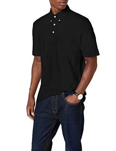 James & Nicholson Herren Poloshirt Poloshirt Men's Plain schwarz (black/black-white) Large