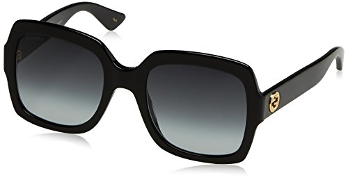 Gucci Damen GG0036S 001 Sonnenbrille, Schwarz (Black/Grey), 54