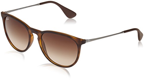 Ray Ban Unisex Sonnenbrille Erika Classic, Mehrfarbig (Gestell: Havana/Gunmetal, Gläser: Braun Verlauf 865/13), 54 mm