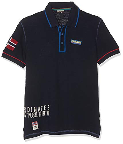 Napapijri Herren Poloshirt ELIZE, Gr. Medium (Herstellergröße: M), Blau (Blu Marine 176)