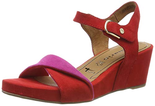 Tamaris Damen 1-1-28348-22 Riemchensandalen, Rot (FIRE/Fuxia 571), 39 EU