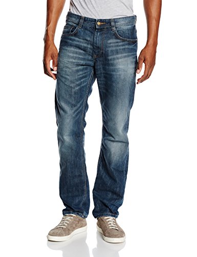 TOM TAILOR Herren MARVIN Straight Jeans, Blau (Mid Stone Wash Denim 1052), W38/L30