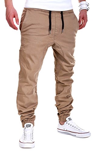 MT Styles Harem Jogger Chino-Hose C-60 [Beige, W34]