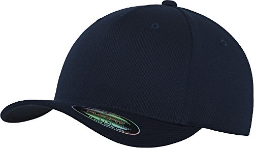 Flexfit 5 Panel Baseball Cap – Unisex Mütze, Kappe für Herren und Damen, einfarbige Basecap, rundum geschlossen – Farbe navy, Größe L/XL