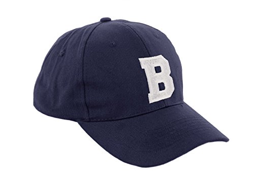 Unisex Jungen Mädchen Mütze Baseball Cap Marineblau Hut Kinder Kappe Alphabet A-Z Morefaz TM (B)