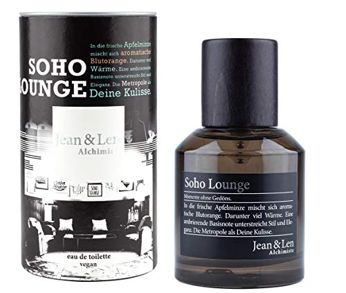 Jean & Len Herrenduft Soho Lounge, Parfüm für Herren, Eau de Toilette, Duftnoten: verführerisch, geheimnisvoll, elegant, klassisch, 50 ml, 1 Stück