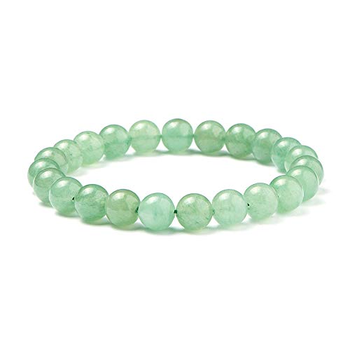 SUNNYCLUE natürliche grüne aventurine jade edelsteine armband stretch 8mm runden perlen über 7