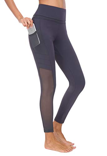 Flatik Damen Netzoberfläche Sport Gym Yoga Laufen Fitness Leggings Hose