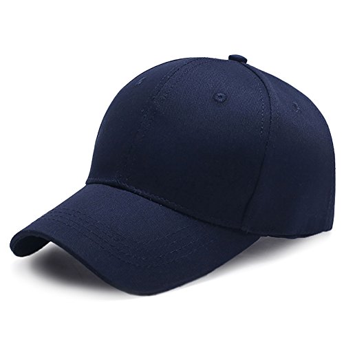 Yidarton Unisex Kappe Outdoor Baseball Cap Verstellbar Erwachsenen Mütze Casual Cool Mode Baseballmütze Hip Hop Flat Hüte (Marine)