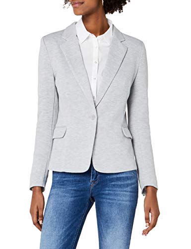 VERO MODA Damen VMJULIA LS Blazer DNM NOOS Anzugjacke, Grau Light Grey Melange, 38