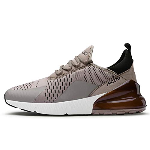 TORISKY Sportschuhe Herren Damen Laufschuhe Air Cushion Luftkissen Sneakers Turnschuhe Fitness Gym Leichtes Bequem Schuhe（270-1-Khaki42）