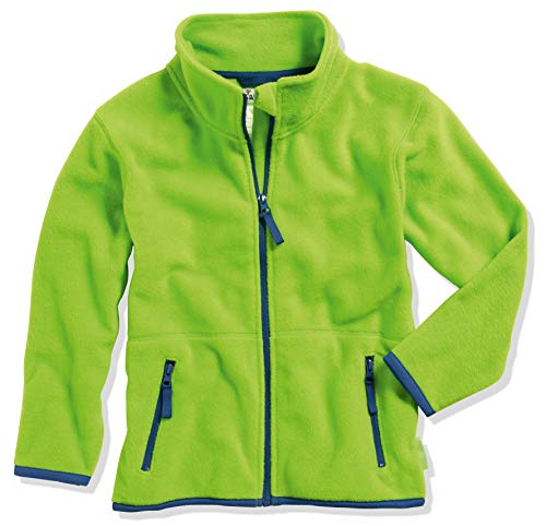 Playshoes Mädchen Fleece farbig abgesetzt Jacke, grün 29, 116