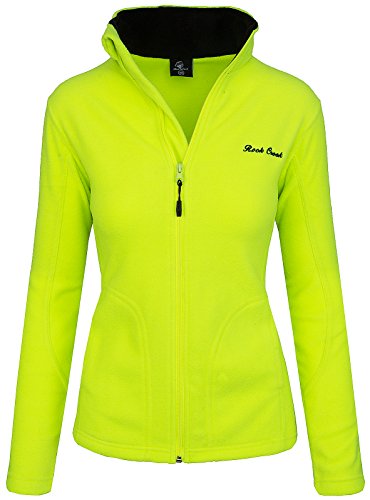 Rock Creek Damen Fleecejacke Fleece Jacke Übergangs Jacke Sweatjacke D-389 [Neonyellow S]