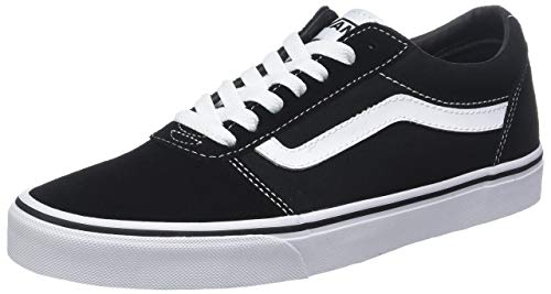 Vans Herren Ward Canvas Sneaker, Schwarz ((Suede Black/White C4r), 49 EU