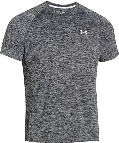 Under Armour Herren UA Tech Ss Fitness T-Shirt, Schwarz (Schwarz Heather), XL