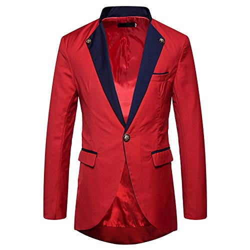 Battnot Herren Anzug Fashion Slim Fit Solide Langarm Suit Revers Blazer, Männer Mantel für Geschäft Hochzeit Party Business Eine Knöpfe Jacke Suit Regular Fit Mens Stilvolle Top Coat Outwear M-2XL