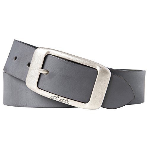 TOM TAILOR für Frauen Belts Leder-Gürtel im Used-Look, Grau / Grey, 95