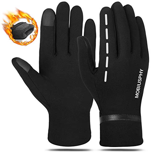 Handschuhe Damen Herren Winterhandschuhe Fahrradhandschuhe Touchscreen Arbeitshandschuhe Handschuhe Winter Warm Uniesex Sporthandschuhe Indoor Outdoor für Lauf Arbeit Camping Wandern Fahrrad Schwarz