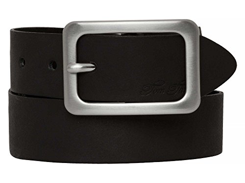 TOM TAILOR Frauen Belts klassischer Leder-Gürtel Gr:-100 EU, Farbe:-Schwarz