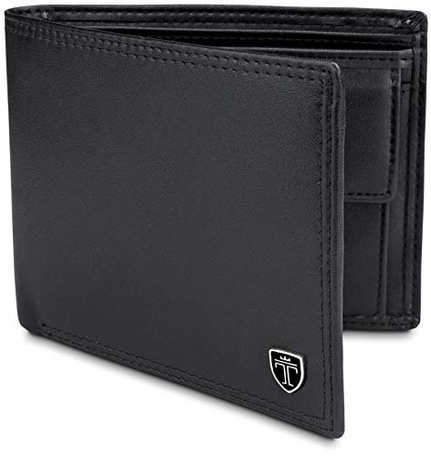 TRAVANDO ® Geldbeutel Männer Geldbörse Herren schwarz RFID Portemonnaie Portmonaise Geldtasche groß Brieftasche Portmonai Herrengeldbeutel Herrenbörse Herrengeldbörse Portmonee Geschenk Montreal