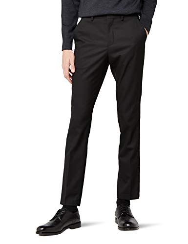 SELECTED HOMME Herren Slim Hose SHDSLIM-MATHCOLE BLACK TRS NOOS, Schwarz (Black Black), W33/L34  (Herstellergröße: 33)