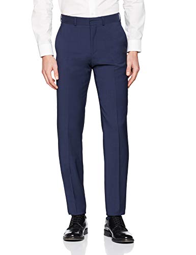 s.Oliver BLACK LABEL Herren Slim: Hose aus Schurwolle Blue 48