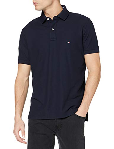 Tommy Hilfiger Herren CORE Hilfiger Regular Polo Poloshirt, Blau (Sky Captain 403), Large