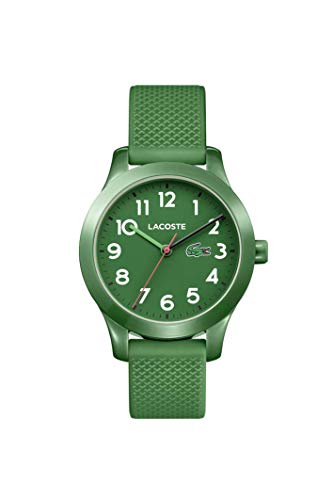 Lacoste Unisex-Kinder Datum klassisch Quarz Uhr mit Silikon Armband 2030001