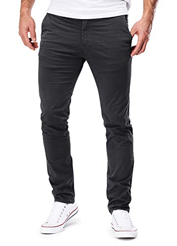 MERISH Chino Hosen Herren Slim Fit Jogger Hose Stretch Neu 401 (31-32, 401 Dunkelgrau)