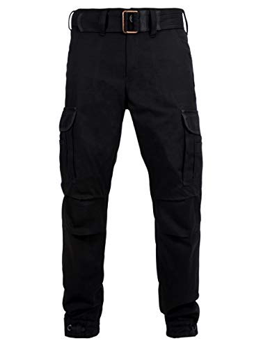 John Doe Regular Cargo – Schwarz | Motorradhose mit Kevlar | Einsetzbare Protektoren | Atmungsaktiv | Motorrad Cargo Hose | Hose mit Seitentaschen