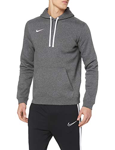 Nike Herren Club 19 Hoodie, Charcoal Heather/Anthracite/White/White, XL