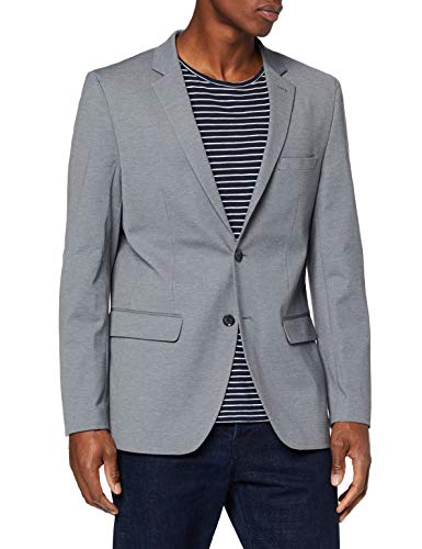 find.  Herren Blazer Slim Fit, Grau (Grey), M