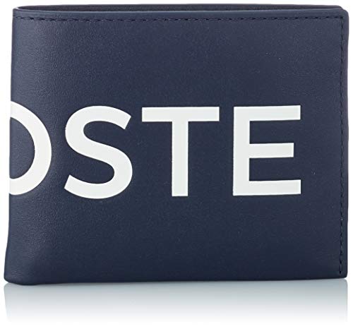 Lacoste Herren L.12.12 Cuir Animation Geldbörse, Blau (Dark Sapphire), 2x9x11 Centimeters