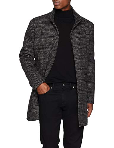 SELECTED HOMME Herren SLHMOSTO Wool Coat B NOOS Mantel, Mehrfarbig (Grey Checks:Black), Medium